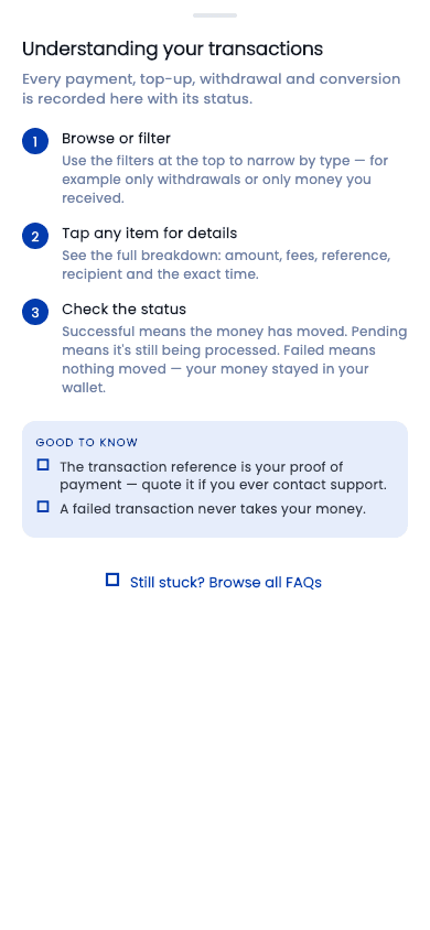Understanding your transactions — as shown in the Curnance app